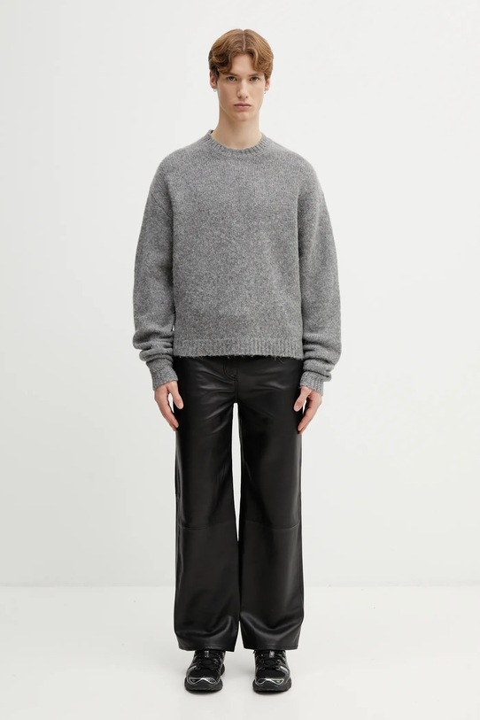 Heliot Emil sweter z dodatkiem wełny SS26PRE.M.07.087.ST18 szary