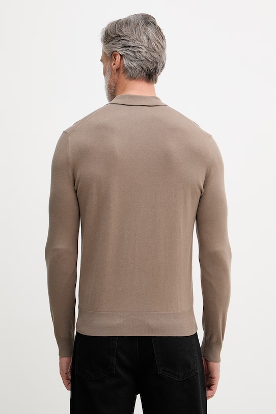 Sisley sveter pánsky s bavlnou 10F2S300S hnedá SS26