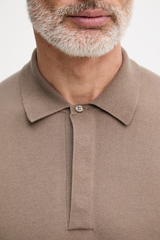 Sisley sveter pánsky s bavlnou hnedá 10F2S300S