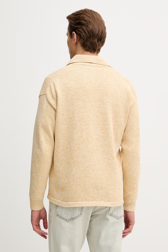 Odzież Sisley sweter bawełniany 10Y2S300U żółty