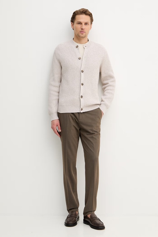 Sisley kardigan bawełniany 10Y2S500M beżowy SS26