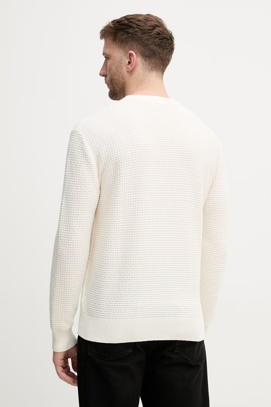 Odzież Sisley sweter męski z dodatkiem wełny 13RVS104R beżowy