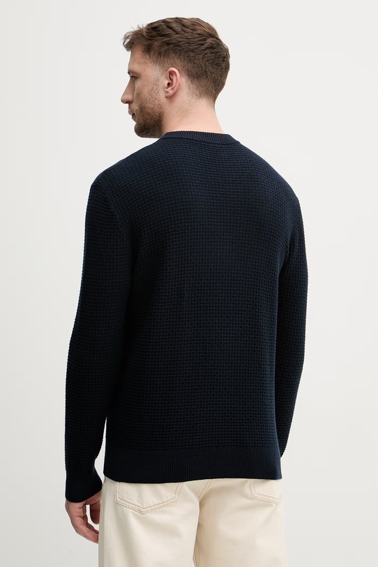 Odzież Sisley sweter męski z dodatkiem wełny 13RVS104R granatowy