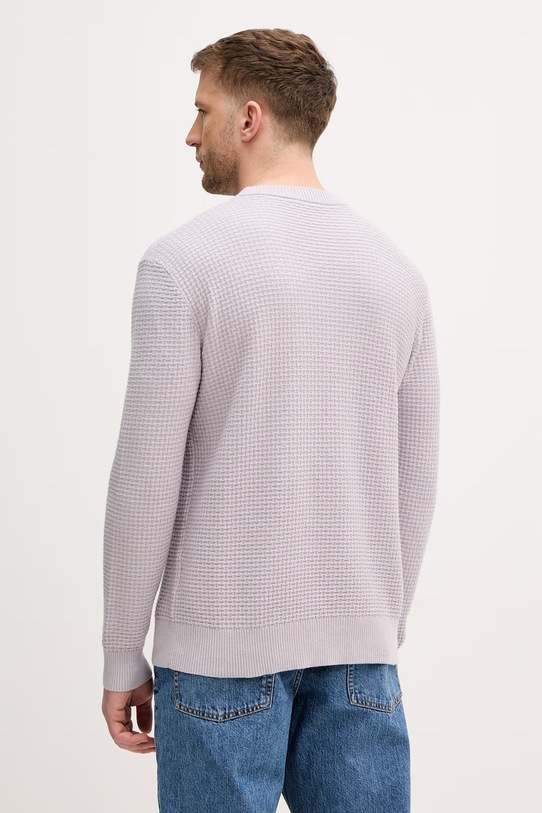 Odzież Sisley sweter męski z dodatkiem wełny 13RVS104R fioletowy