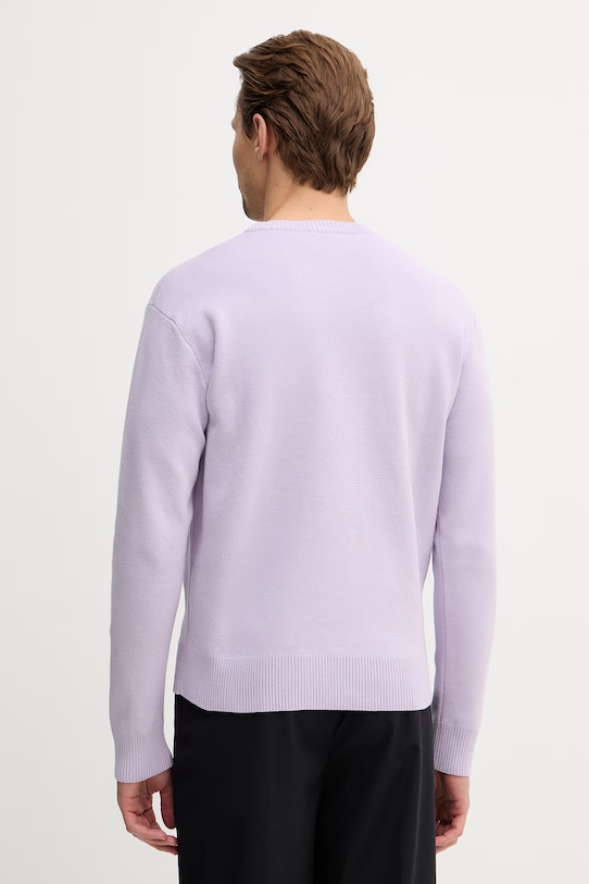 Odzież Sisley sweter bawełniany 1VWXS104Q fioletowy