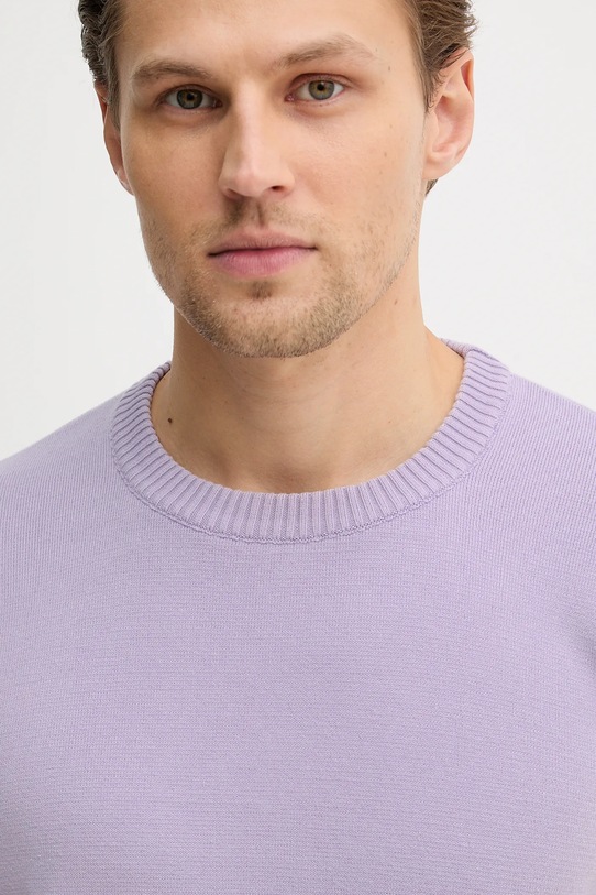 Bombažen pulover Sisley vijolična 1VWXS104Q
