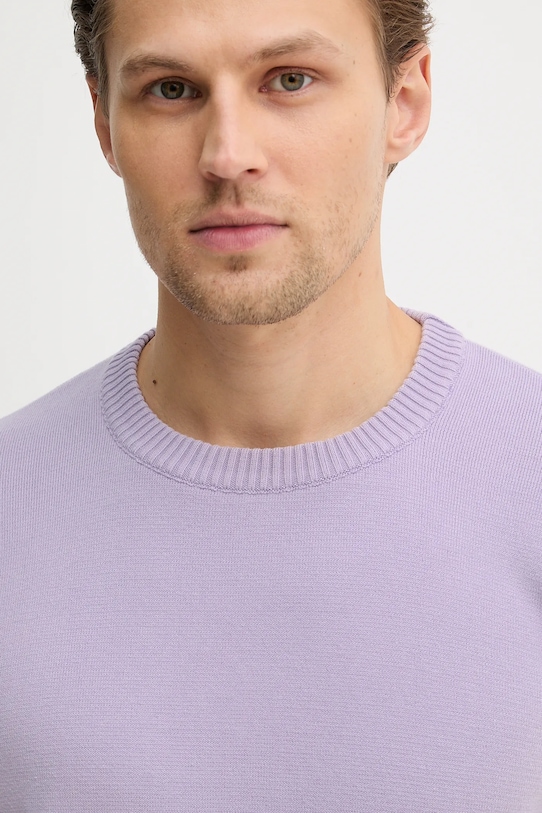 Bombažen pulover Sisley vijolična 1VWXS104Q
