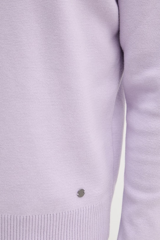 Sisley sweter bawełniany 1VWXS104Q fioletowy