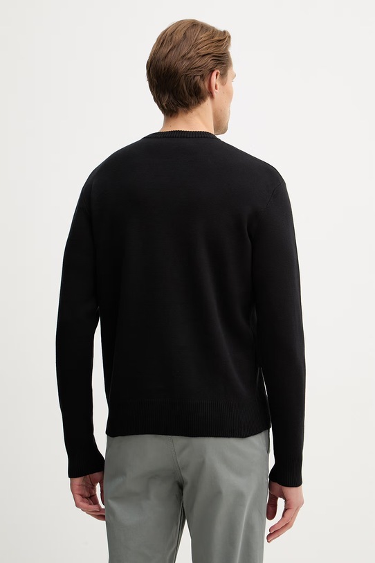 Odzież Sisley sweter bawełniany 1VWXS104Q czarny