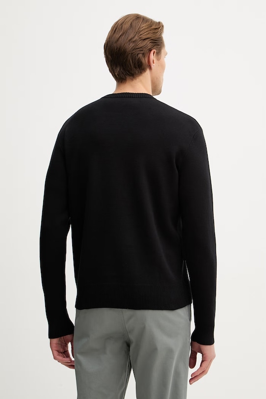 Odzież Sisley sweter bawełniany 1VWXS104Q czarny