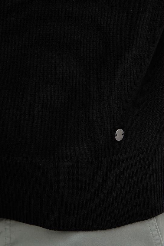 Sisley sweter bawełniany 1VWXS104Q czarny