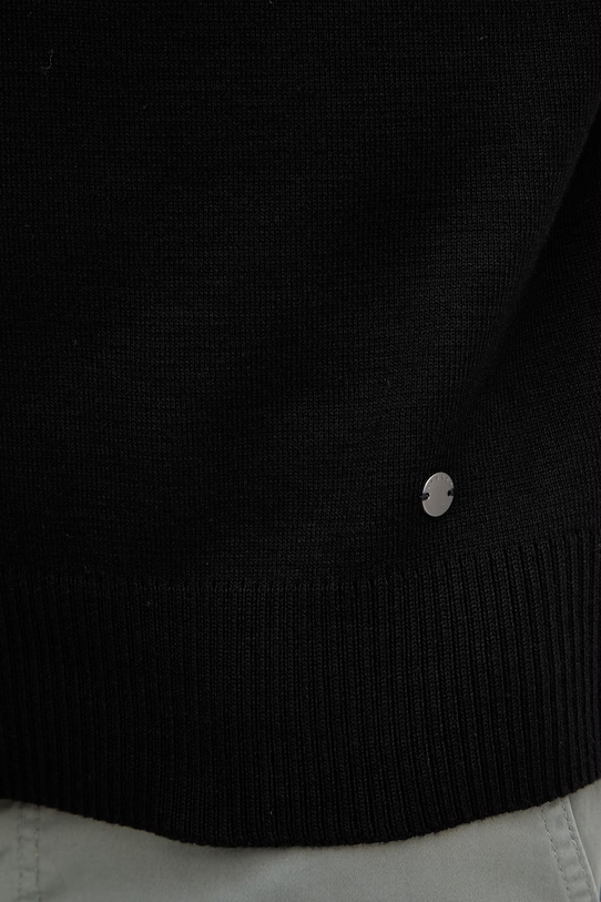 Sisley sweter bawełniany 1VWXS104Q czarny