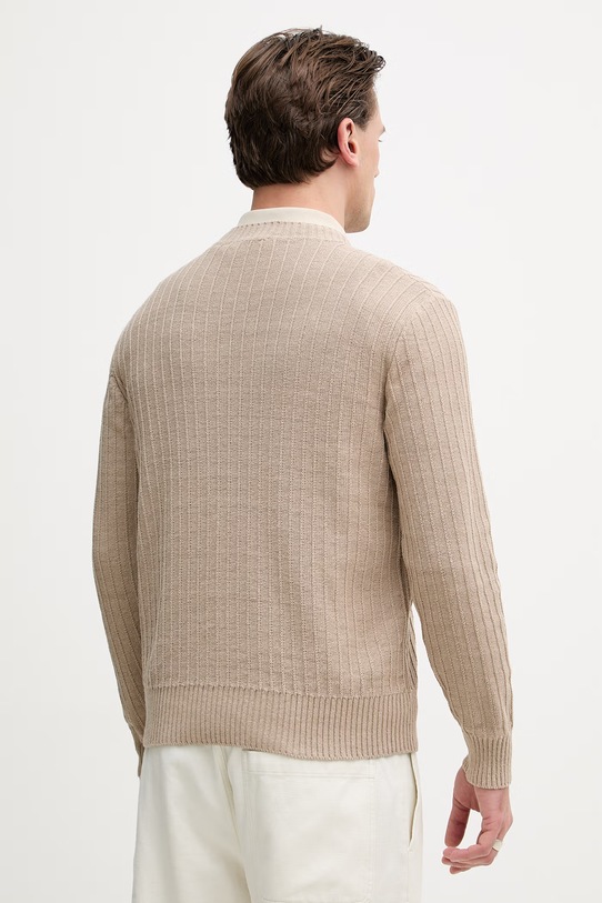 Oblečenie Sisley pánsky sveter s bavlnou 1WBXS400M béžová
