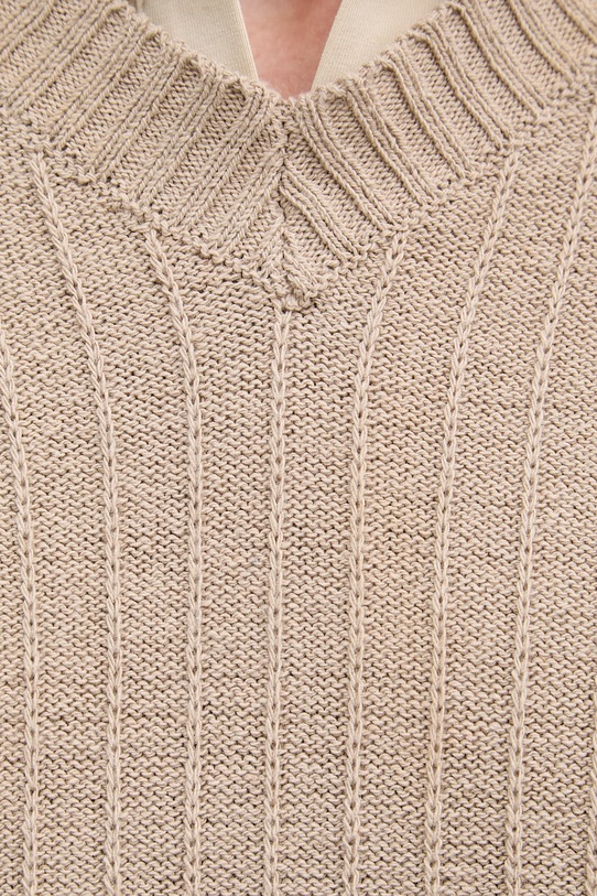 Sisley pánsky sveter s bavlnou 1WBXS400M béžová