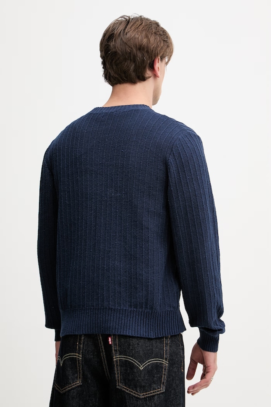 Oblečenie Sisley pánsky sveter s bavlnou 1WBXS400M tmavomodrá