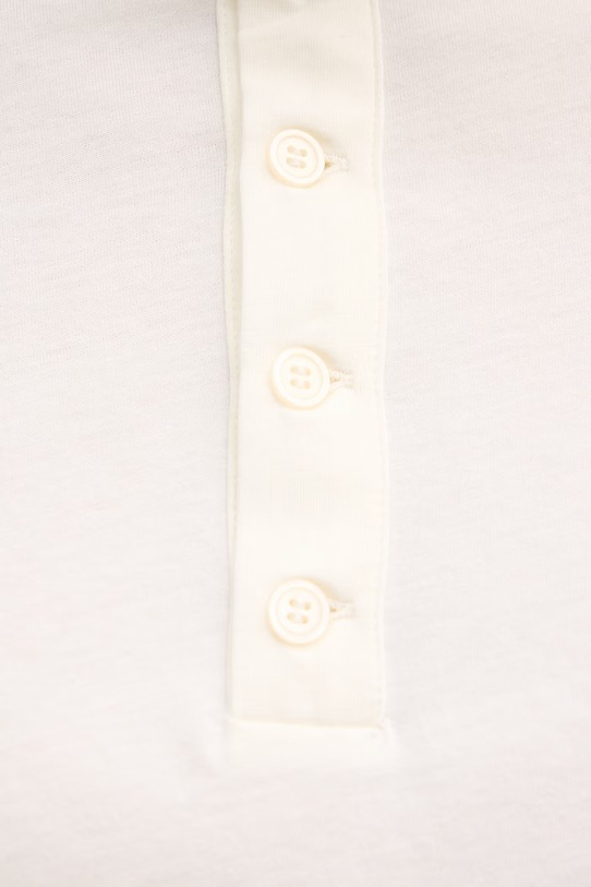 Sisley polo za muškarce od pamuka 3XDTS1053 bež