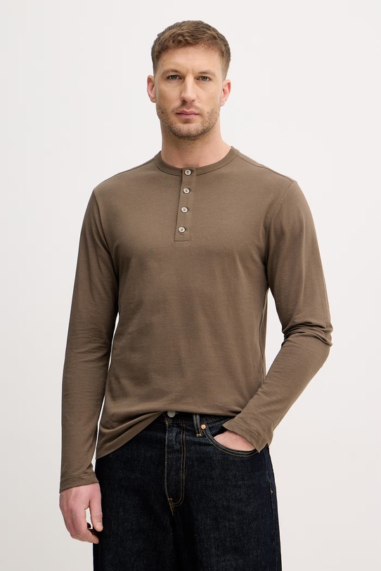 Sisley polo za muškarce od pamuka zelena 3XDTS1053