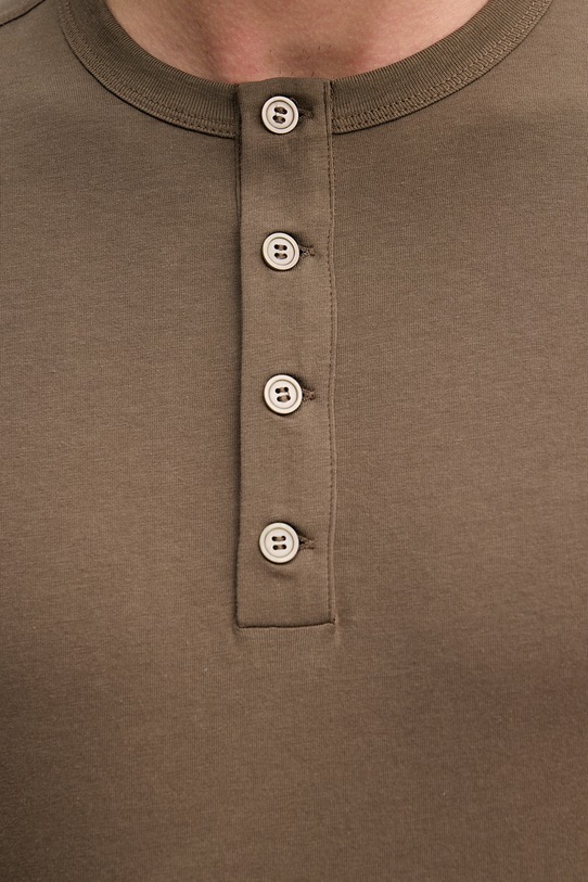 Sisley polo za muškarce od pamuka 3XDTS1053 zelena