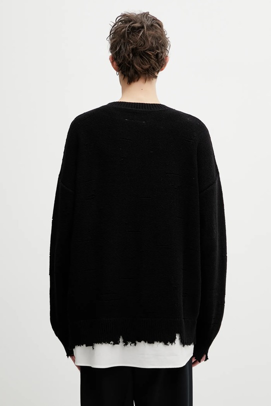 Odzież MM6 Maison Margiela sweter bawełniany SH0HL0037.M13220.900 czarny