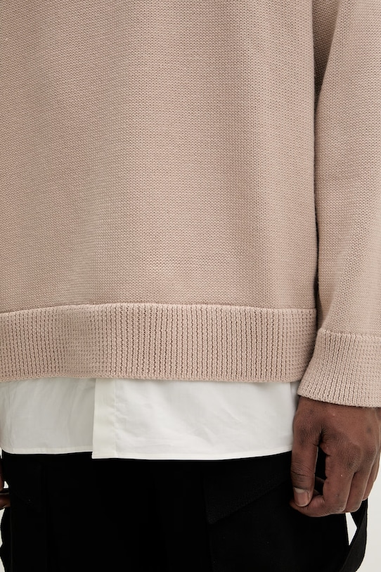 MM6 Maison Margiela sweter z dodatkiem wełny SH0HL0039.M13206.115 beżowy