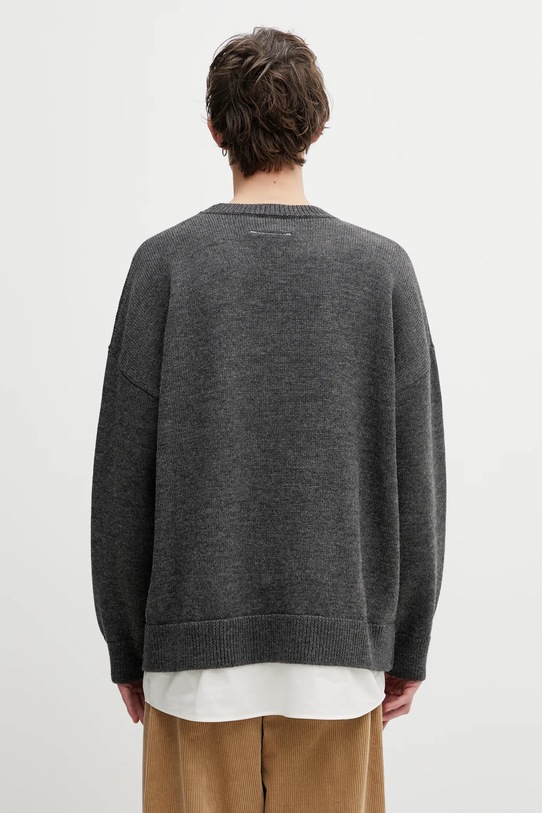 Odzież MM6 Maison Margiela sweter z dodatkiem wełny SH0HL0039.M13206.855M szary