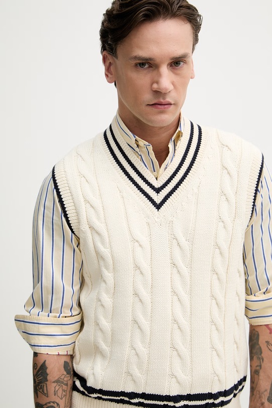 United Colors of Benetton kamizelka męska beżowy 1ZHHK401N