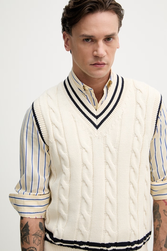 United Colors of Benetton kamizelka męska beżowy 1ZHHK401N