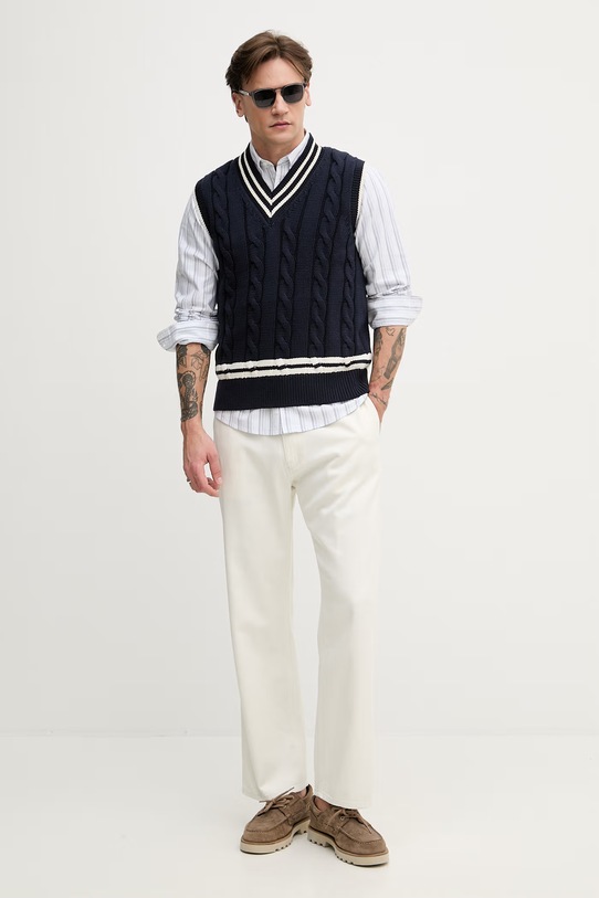 United Colors of Benetton kamizelka męska 1ZHHK401N granatowy SS26