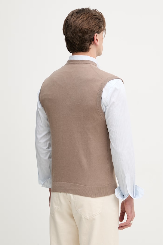 Odzież United Colors of Benetton kamizelka męska bawełniana 1098U401R brązowy