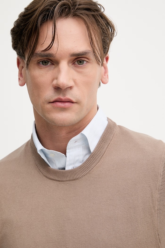 United Colors of Benetton kamizelka męska bawełniana brązowy 1098U401R