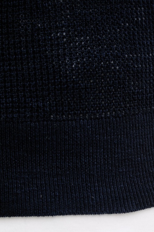 United Colors of Benetton sveter pánsky s prímesou ľanu 1DC3U10BK tmavomodrá