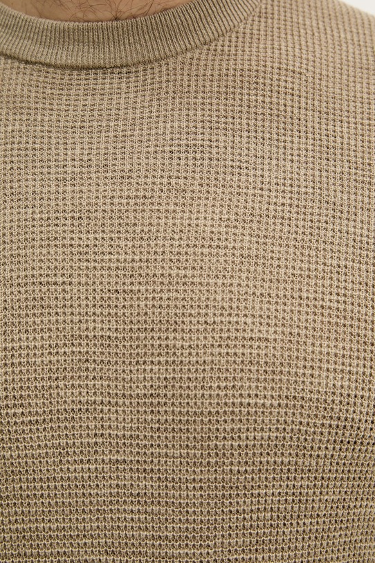 United Colors of Benetton maglione da uomo con misto lino 1DC3U10BK verde