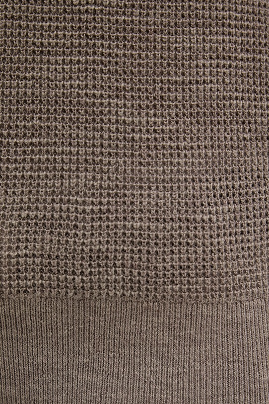 United Colors of Benetton sweter męski z dodatkiem lnu 1DC3U10BK brązowy