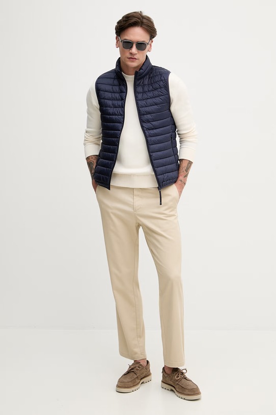 United Colors of Benetton sweter męski bawełniany 1UAEU10B6 beżowy SS26