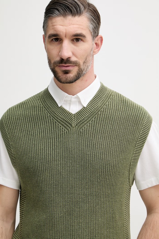 United Colors of Benetton безрукавка мужская с хлопком зелёный 1VOXU401M