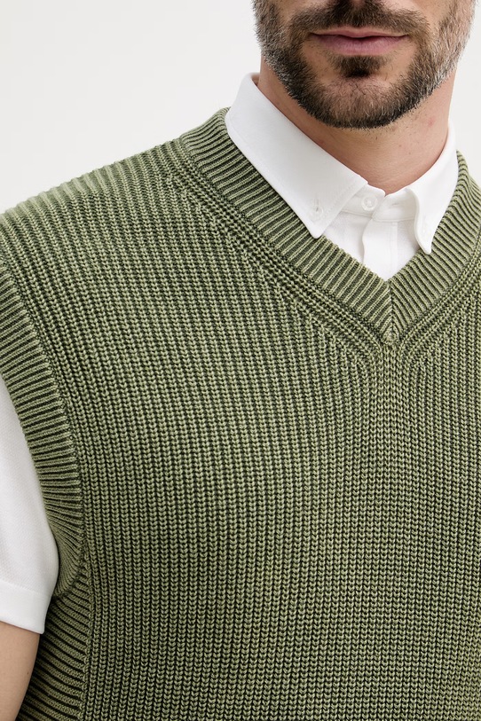 United Colors of Benetton telovnik moški z bombažem 1VOXU401M zelena