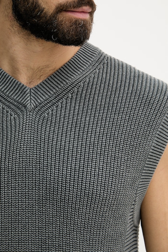 United Colors of Benetton kamizelka męska z bawełną 1VOXU401M szary