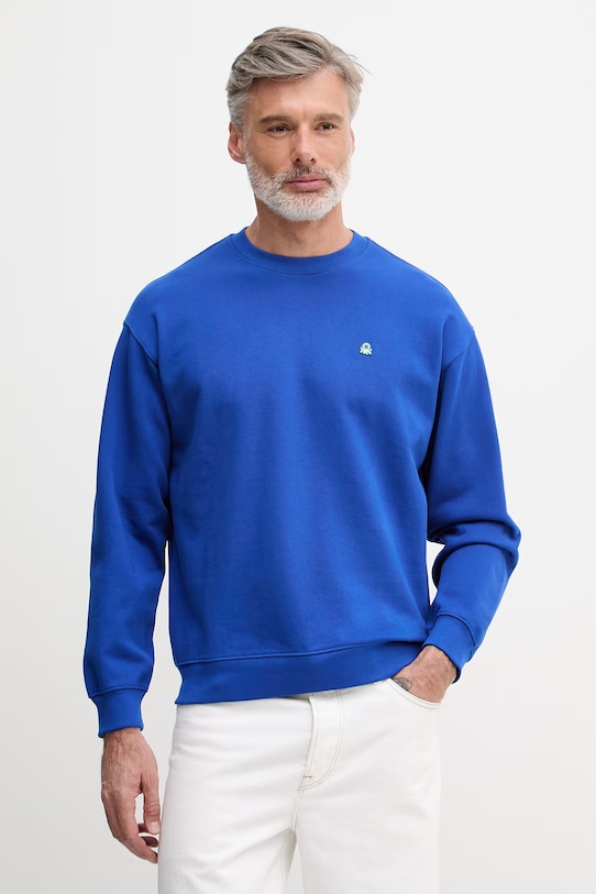 United Colors of Benetton bluza męska bawełniana niebieski 342ZU1093.