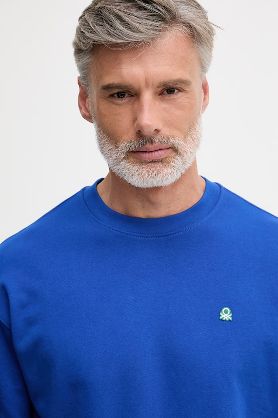 United Colors of Benetton bluza męska bawełniana niebieski 342ZU1093.