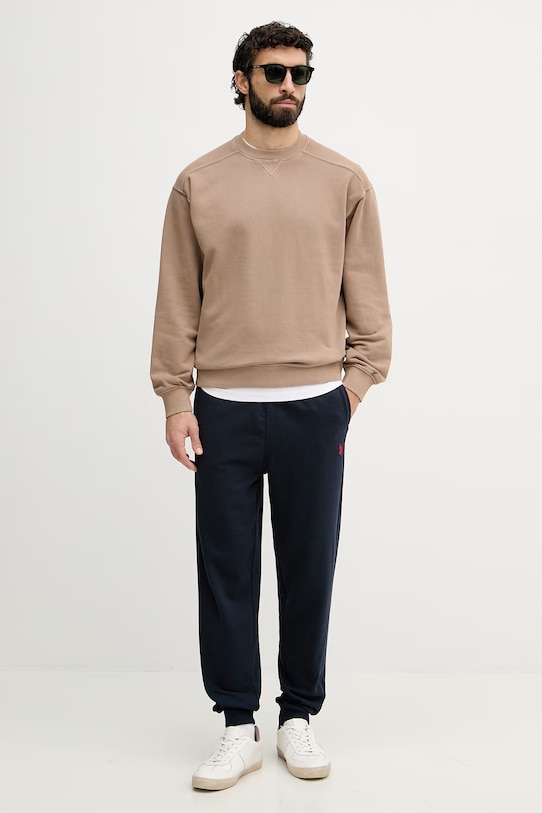 United Colors of Benetton mikina pánska 3Q8HU1095 hnedá SS26