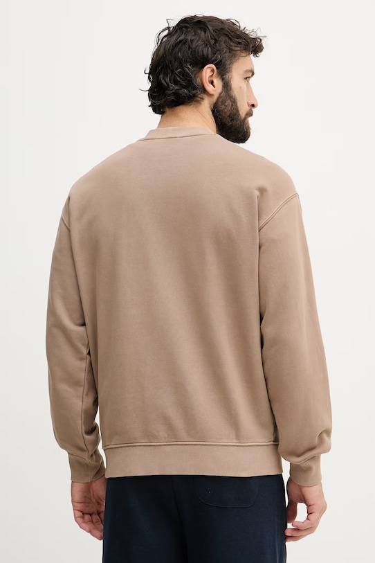 Ρούχα United Colors of Benetton Μπλούζα ανδρική 3Q8HU1095 καφέ