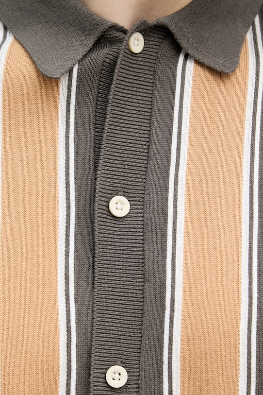 Lindbergh kardigan męski bawełniany 30.804062 brązowy