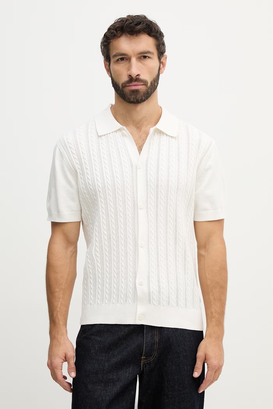 Lindbergh kardigan bawełniany bawełna beżowy 30.804114