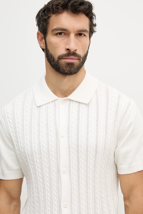 Lindbergh kardigan bawełniany beżowy 30.804114