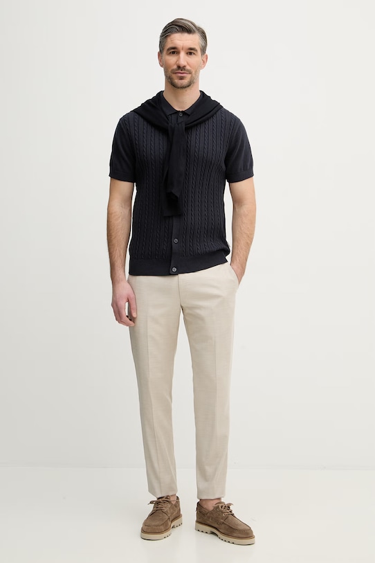 Lindbergh cardigan din bumbac 30.804114 bleumarin SS26