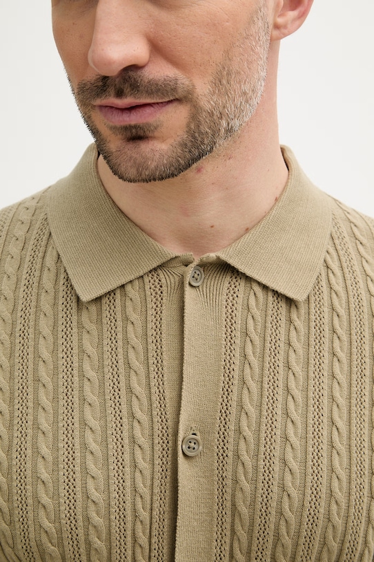 Lindbergh kardigan bawełniany 30.804114 zielony