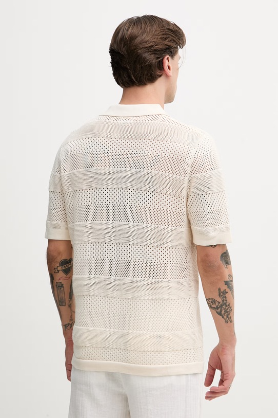 Odzież Lindbergh kardigan męski bawełniany 30.805027 beżowy