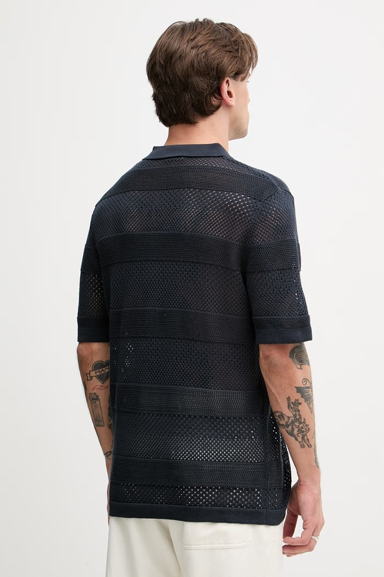 Odzież Lindbergh kardigan męski bawełniany 30.805027 granatowy