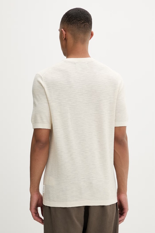 Odzież Marc O'Polo T-shirt męski z lnem 5000012734 beżowy