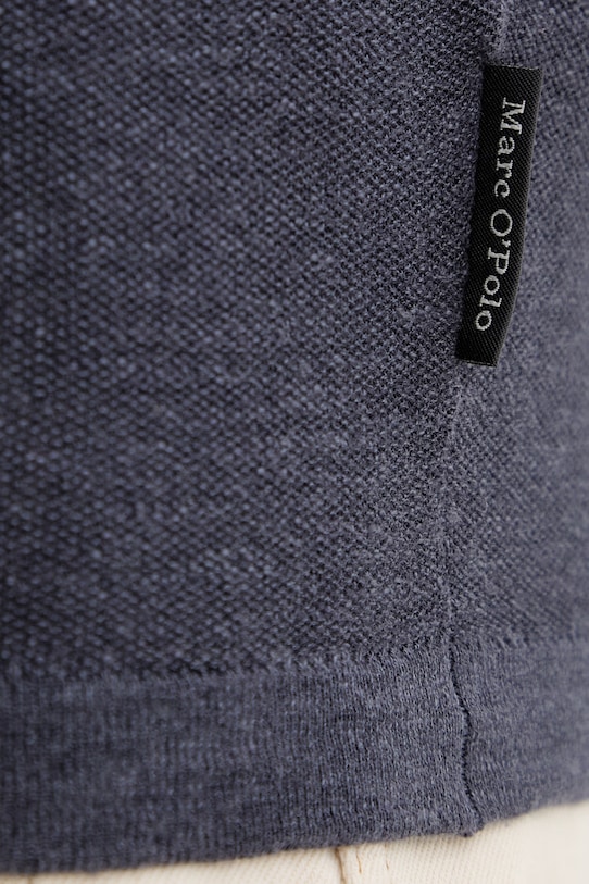 Marc O'Polo póló férfi lenvászonnal 5000012734 sötétkék